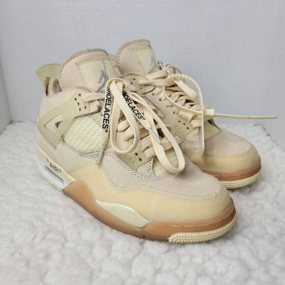 Nike Air Jordan 4 Retro SP x Off-White “Sail” Women' Size 8.5 US - CV9388-100. - Picture 1 of 12